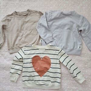 Bundle 3 Sweatshirts Little Co. Lauren Conrad Organic Cotton 4T 4 Toddler Girls